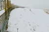 Pasarela de iurritza cubierto con la  nieve