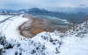 Playa de zarautz  nevada