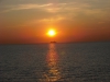 Puesta de sol en el mar bltico