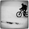 Gozando en la nieve con montin bike