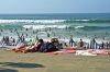 Playa de zarautz con la marea alta