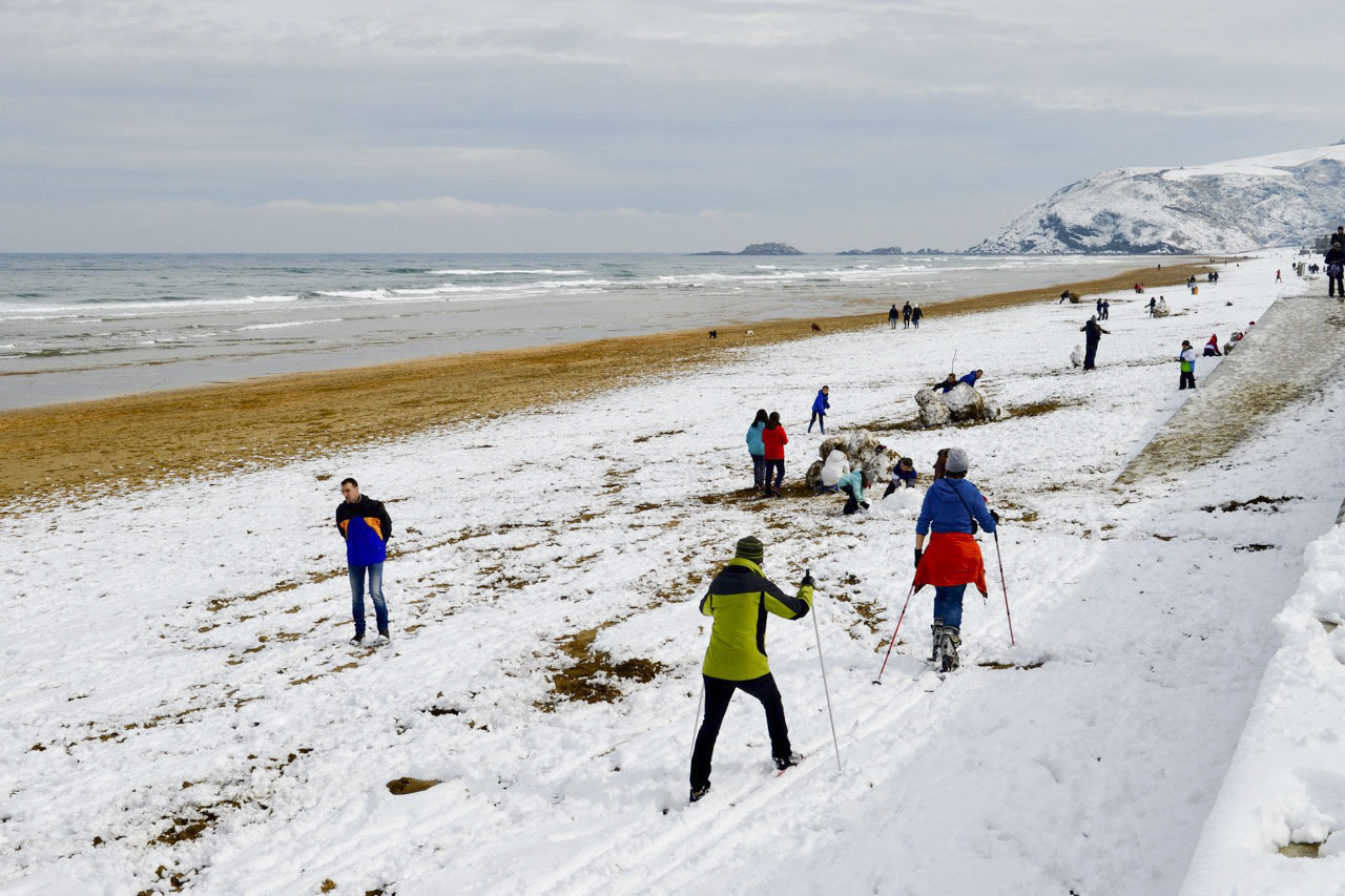 Disfrutando de la nieve