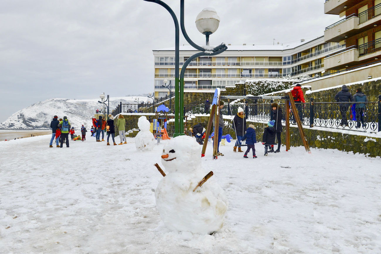 Disfrutando de la nieve