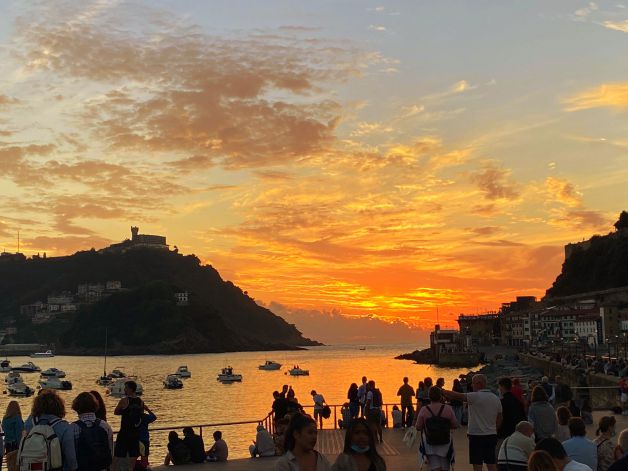 Espectaculo al atardecer!!