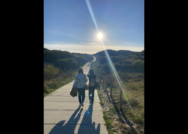 Paseo por las dunas en holanda