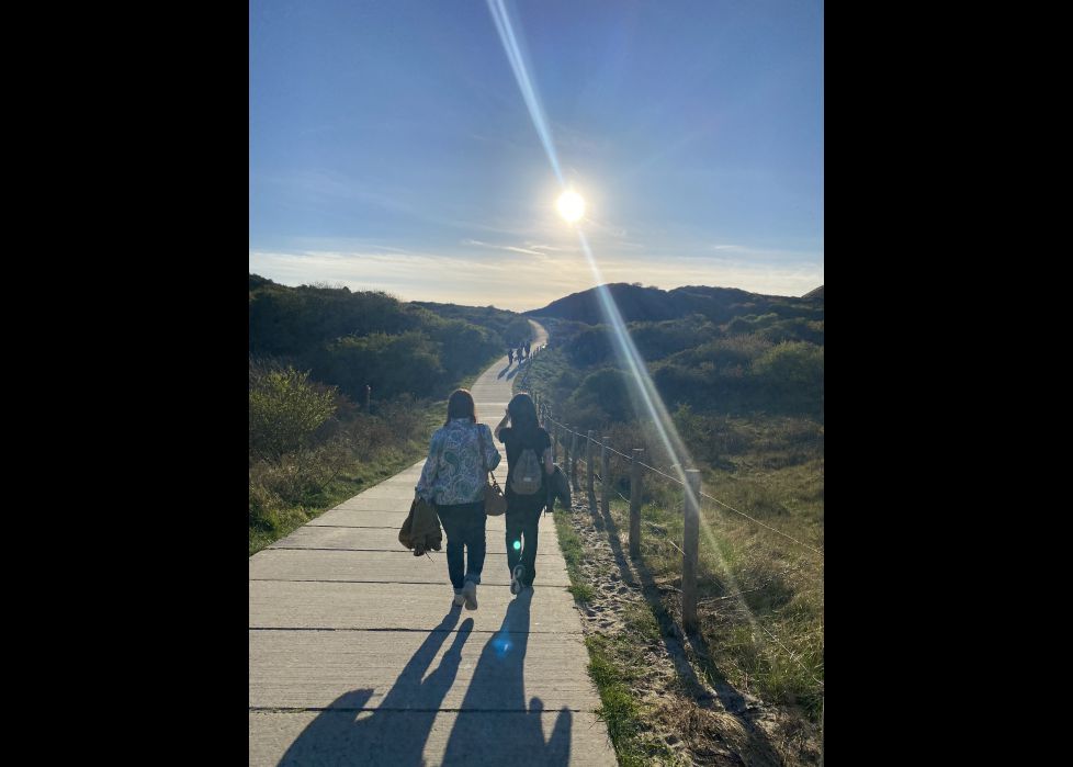 Paseo por las dunas en holanda