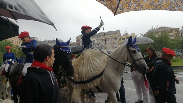 A pesar de la lluvia.
