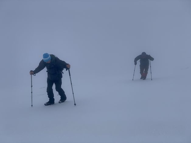 Subiendo al Gorbea en invierno