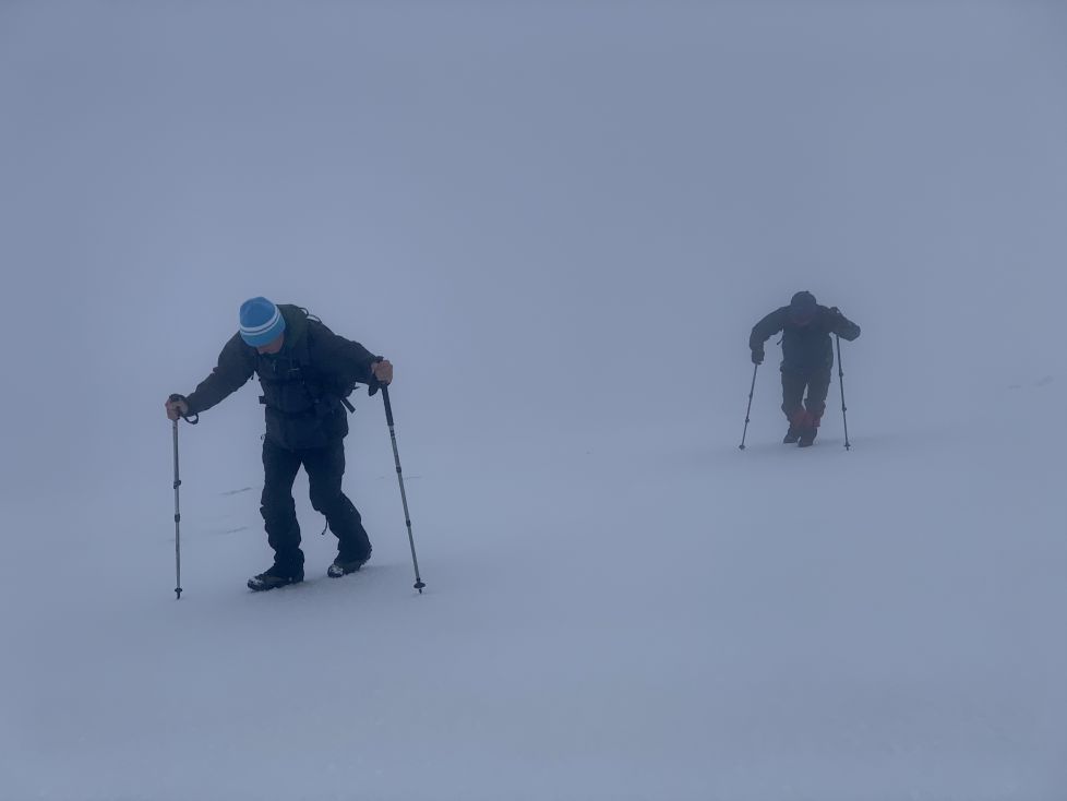 Subiendo al Gorbea en invierno