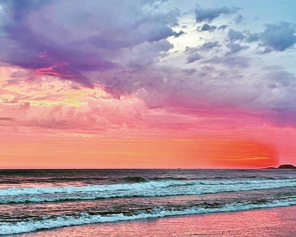 Amanecer en la playa de Zarautz 