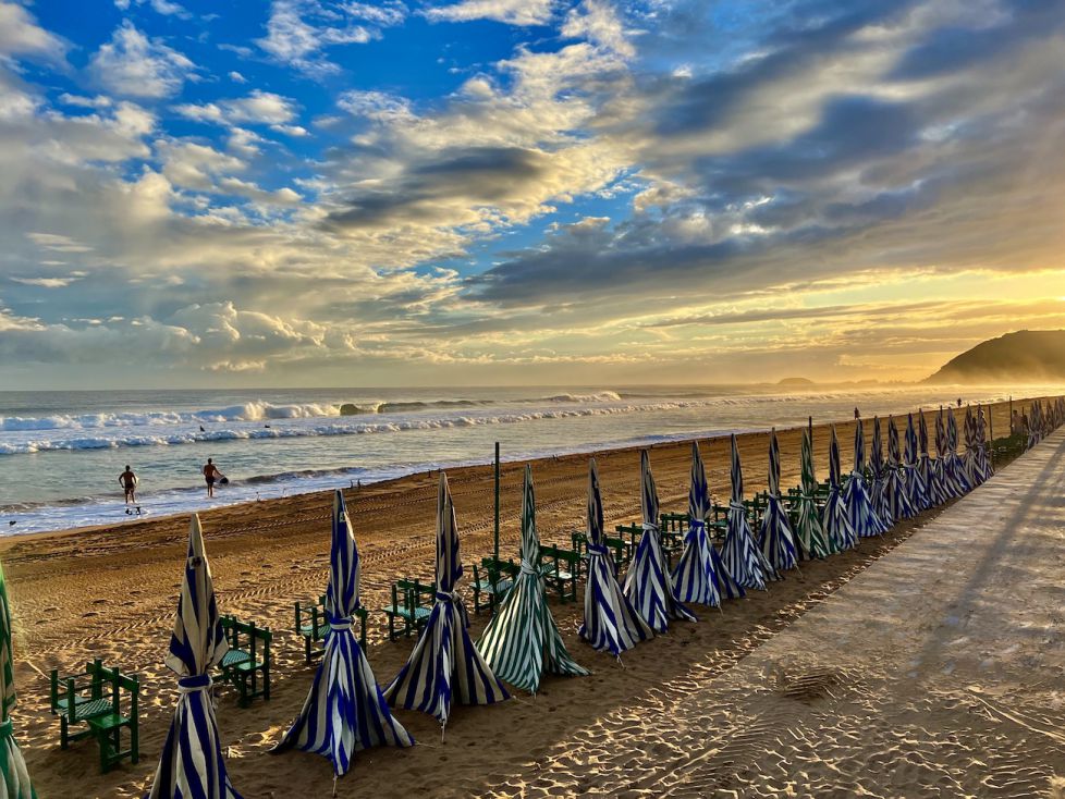Amaneciendo en la playa de Zarautz
