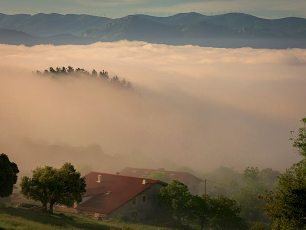 Bajo y sobre la niebla