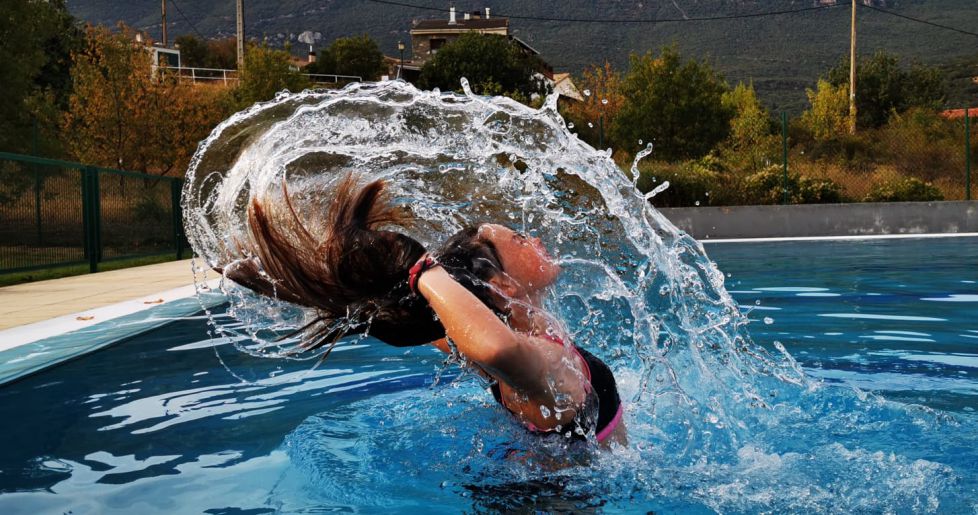 Haciendo dibujos con el agua