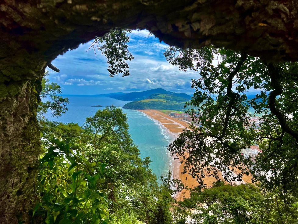 Paisaje de la playa de Zarautz