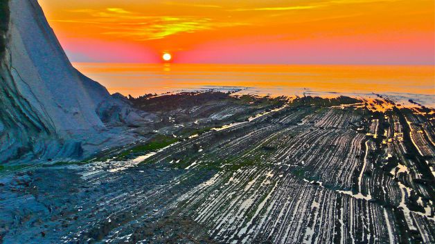 Atardecer en los Flysh de Zumaia 