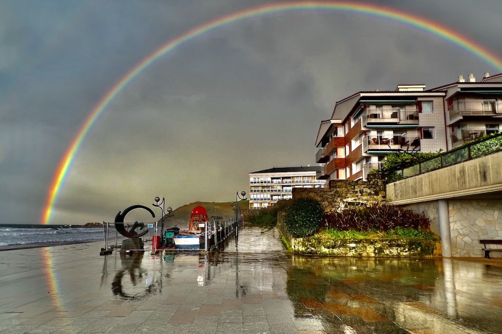 Arco Iris en la playa de Zarautz