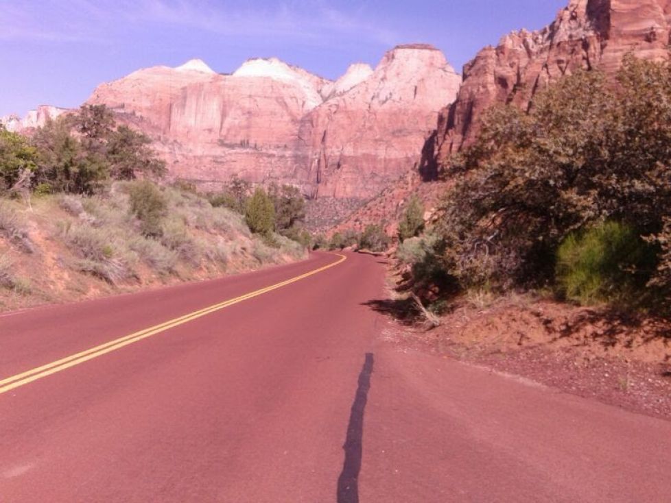 Carretera y paisaje de Arizona. 