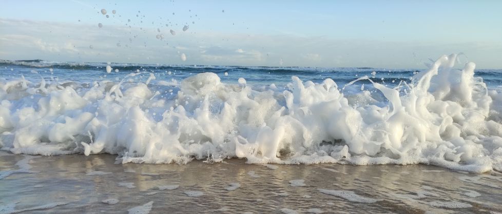 Espuma en las olas