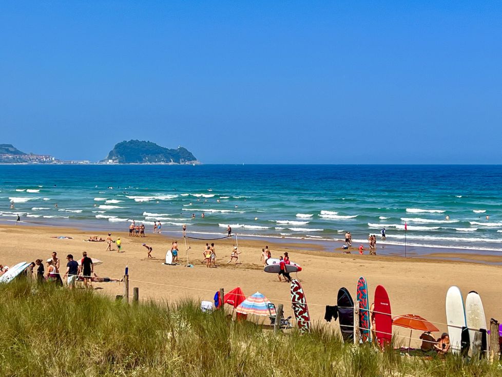 Hoy a la mañana disfrutando en la playa de Zarutz 24-8-2023 