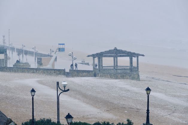 Invierno en la playa de Zarautz 