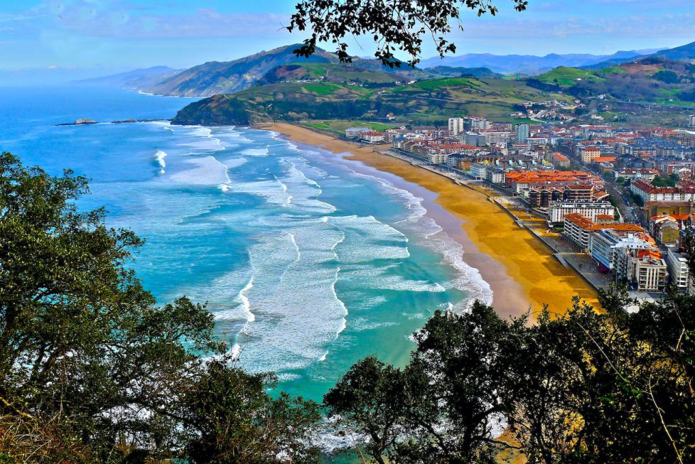 Paisaje de la playa de Zarautz 