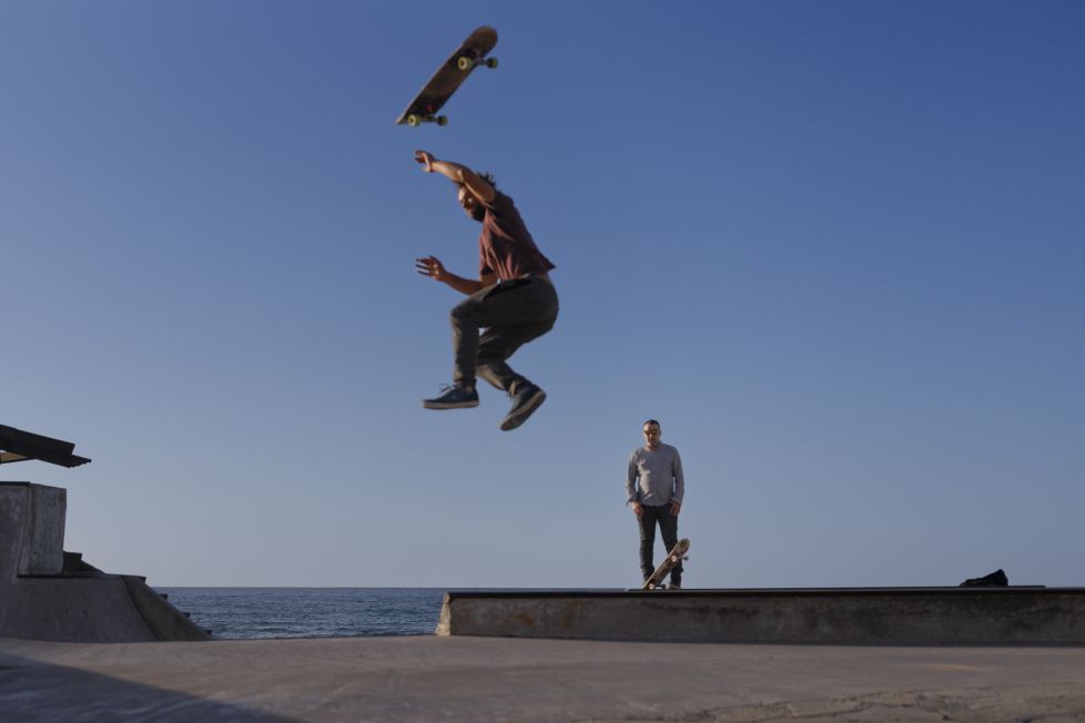 patín por los aires