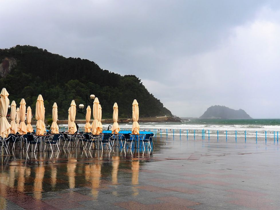 Dia lluvioso en Zarautz.