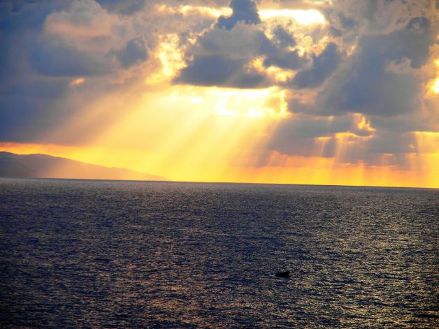 Espectacular anochecer.