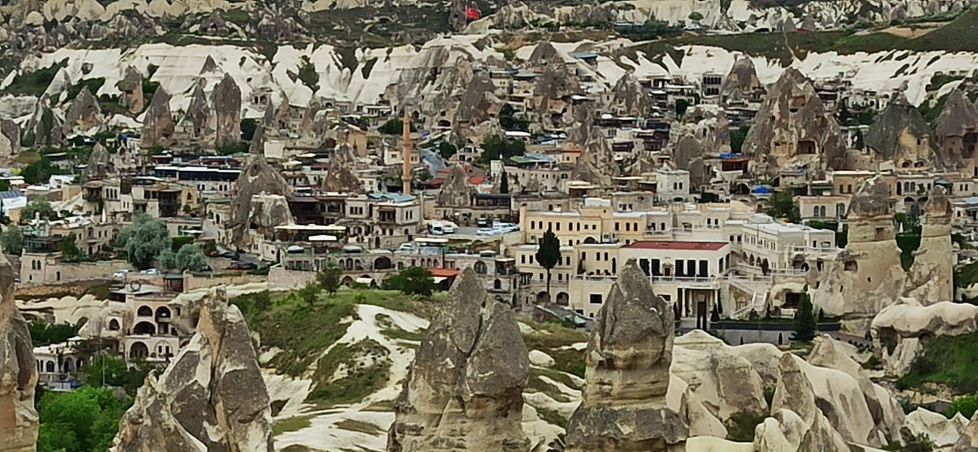 Impresionante pueblo en Capadocia.