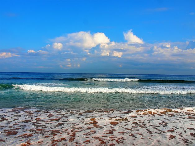 Mar y nubes en Zarautz.