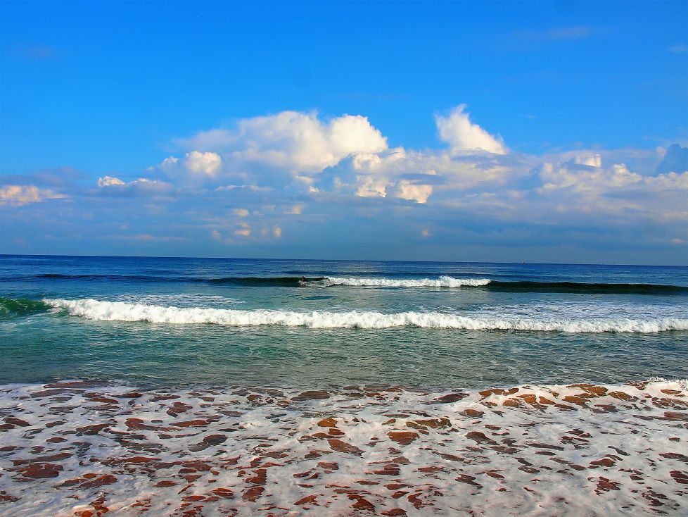 Mar y nubes en Zarautz.