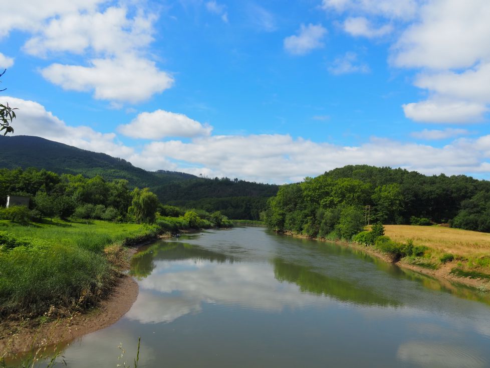 Reflejos azul y blanco
