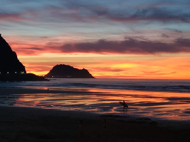 Zarautz al atardecer 