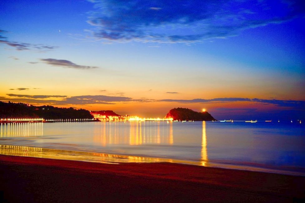 Atardecer en la playa de Zarautz 
