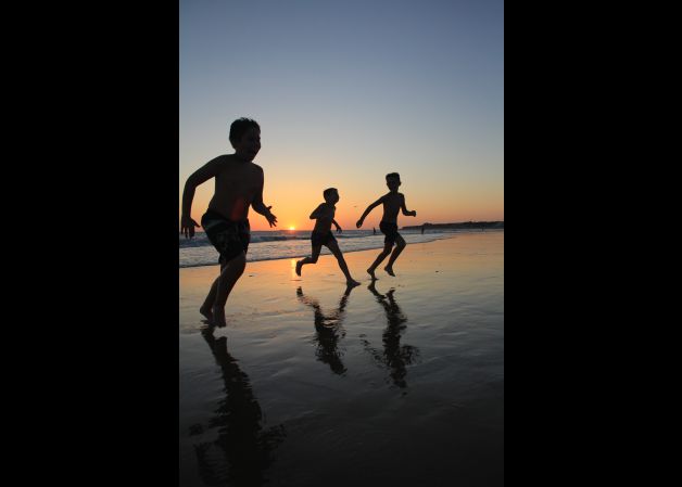 La carrera en la playa