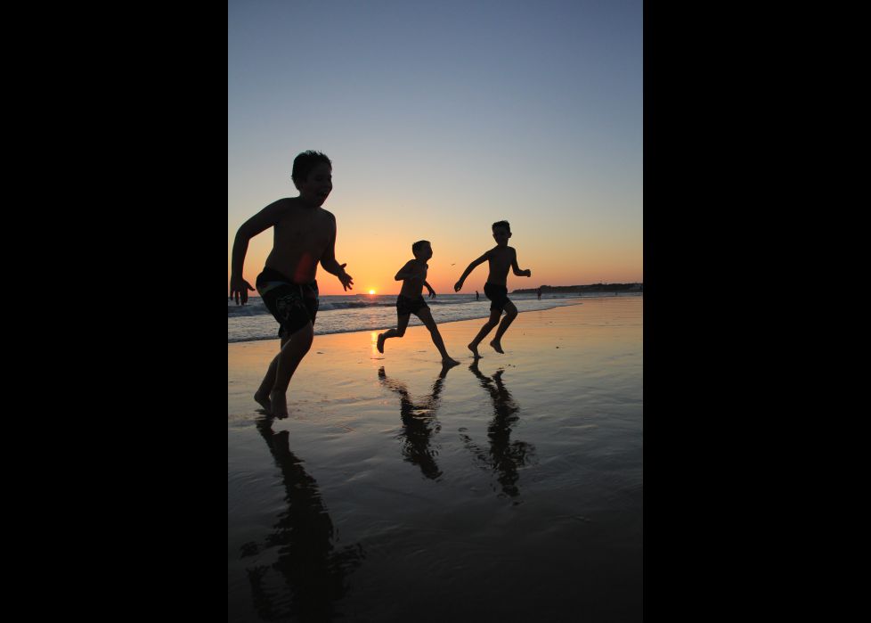 La carrera en la playa