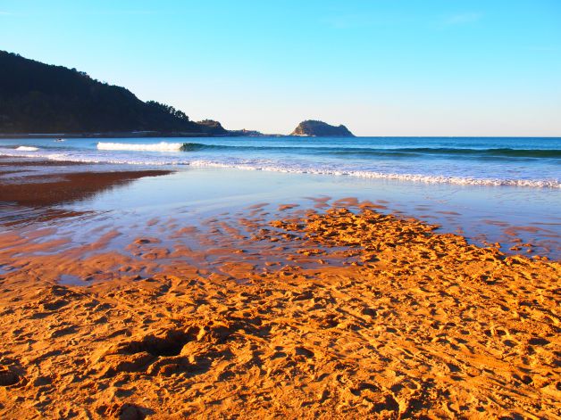 Contraste dorado y azul