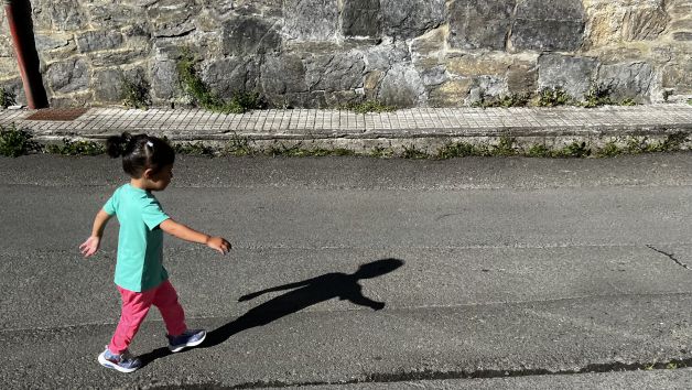 Persiguiendo a su sombra.