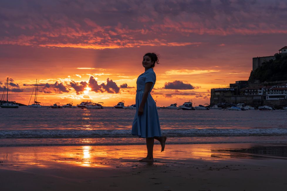 Posando al atardecer