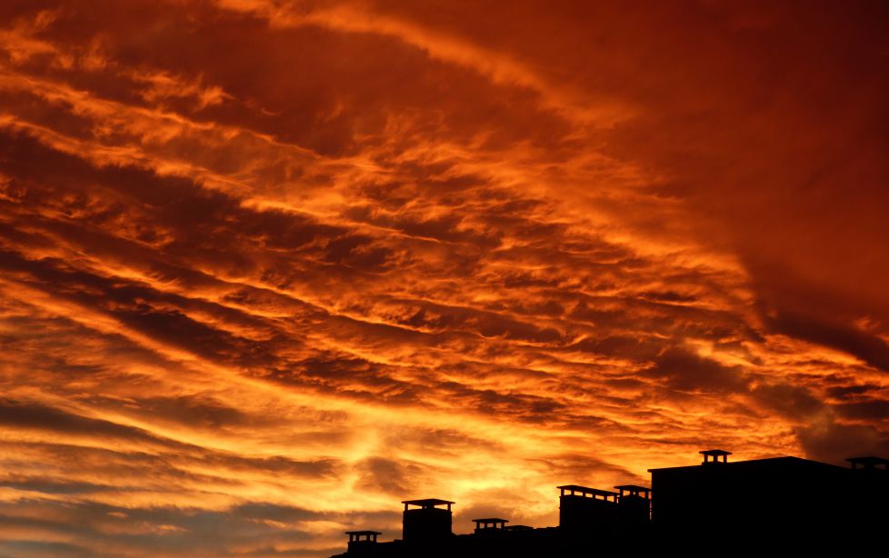 Puesta de sol ardiente