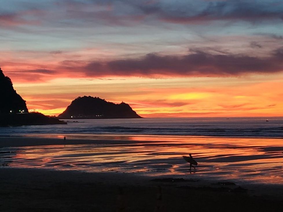 Atardecer en Zarautz