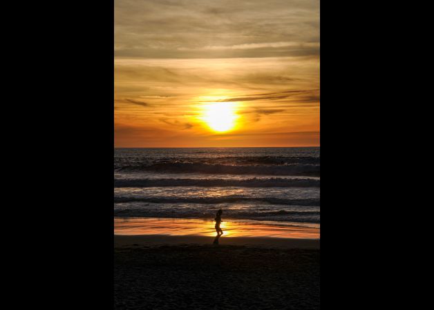Deporte al atardecer.