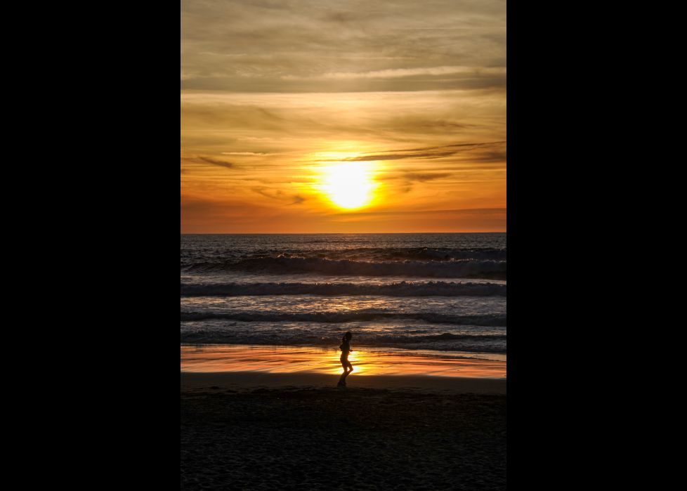 Deporte al atardecer.
