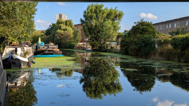 Hackney Marsh, London canal boat life.