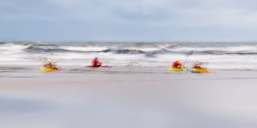 Kayistas en la Zurriola
