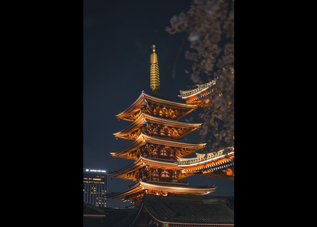 Templo Senso-Ji en el barrio de Asakusa, Tokyo, Japón