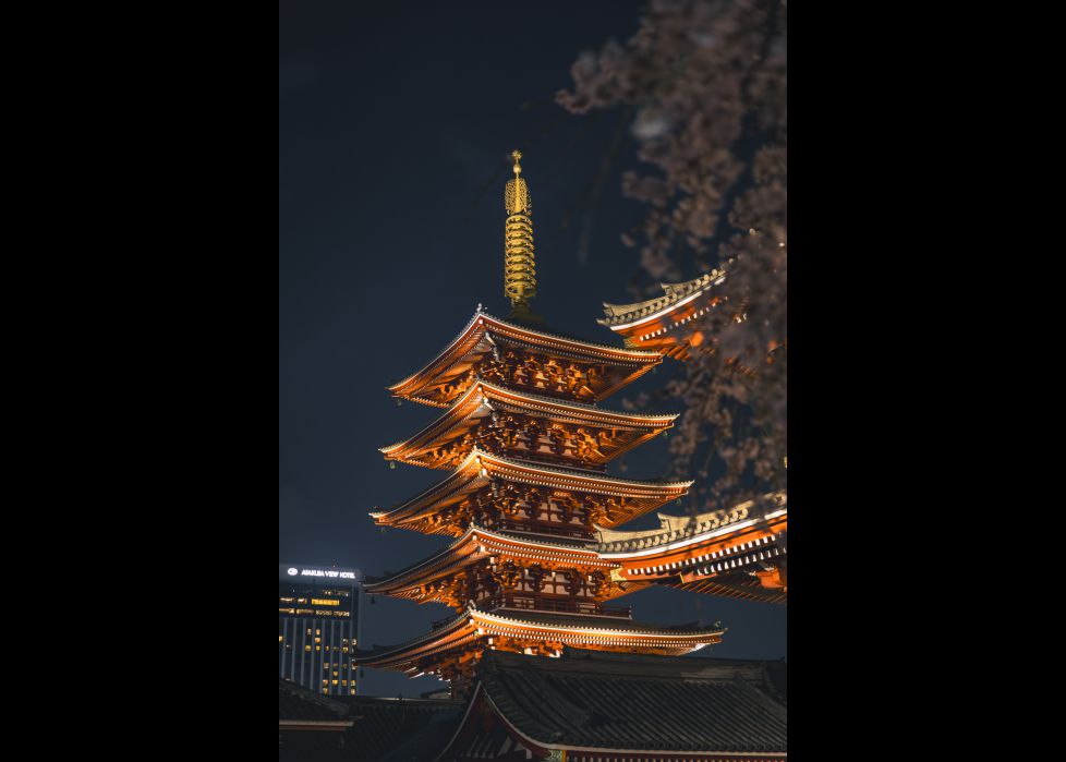 Templo Senso-Ji en el barrio de Asakusa, Tokyo, Japón