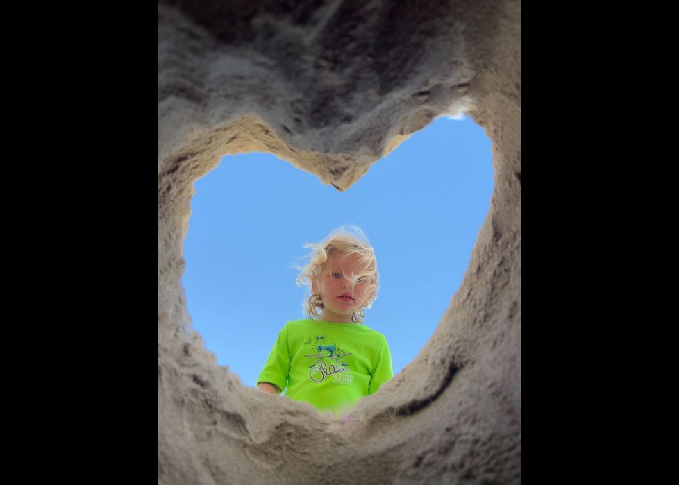 En el centro de mi corazón de arena.