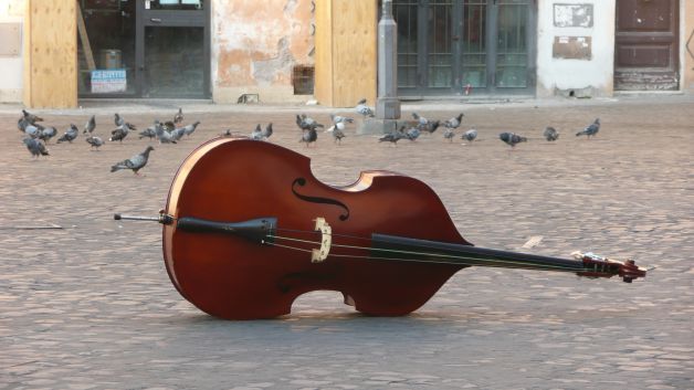 Chello en la plaza Navona de Roma