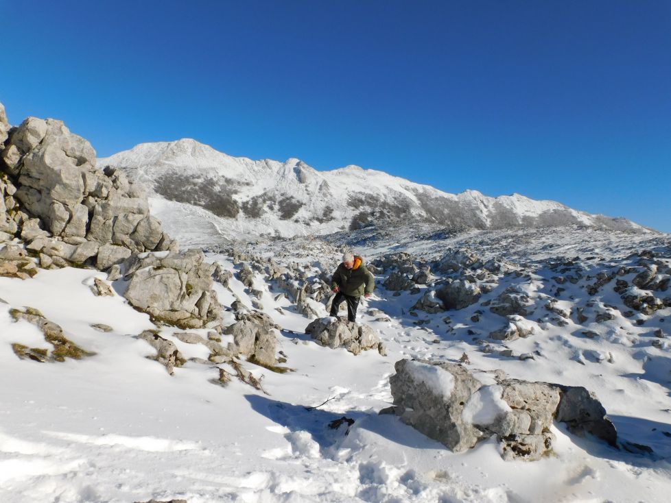 Un paseo por la nieve serrana